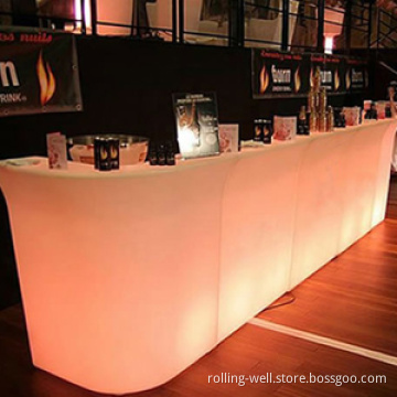 Illuminated LED Bar Table, Party Club LED Bar Counter, Lighting LED Bar Counter